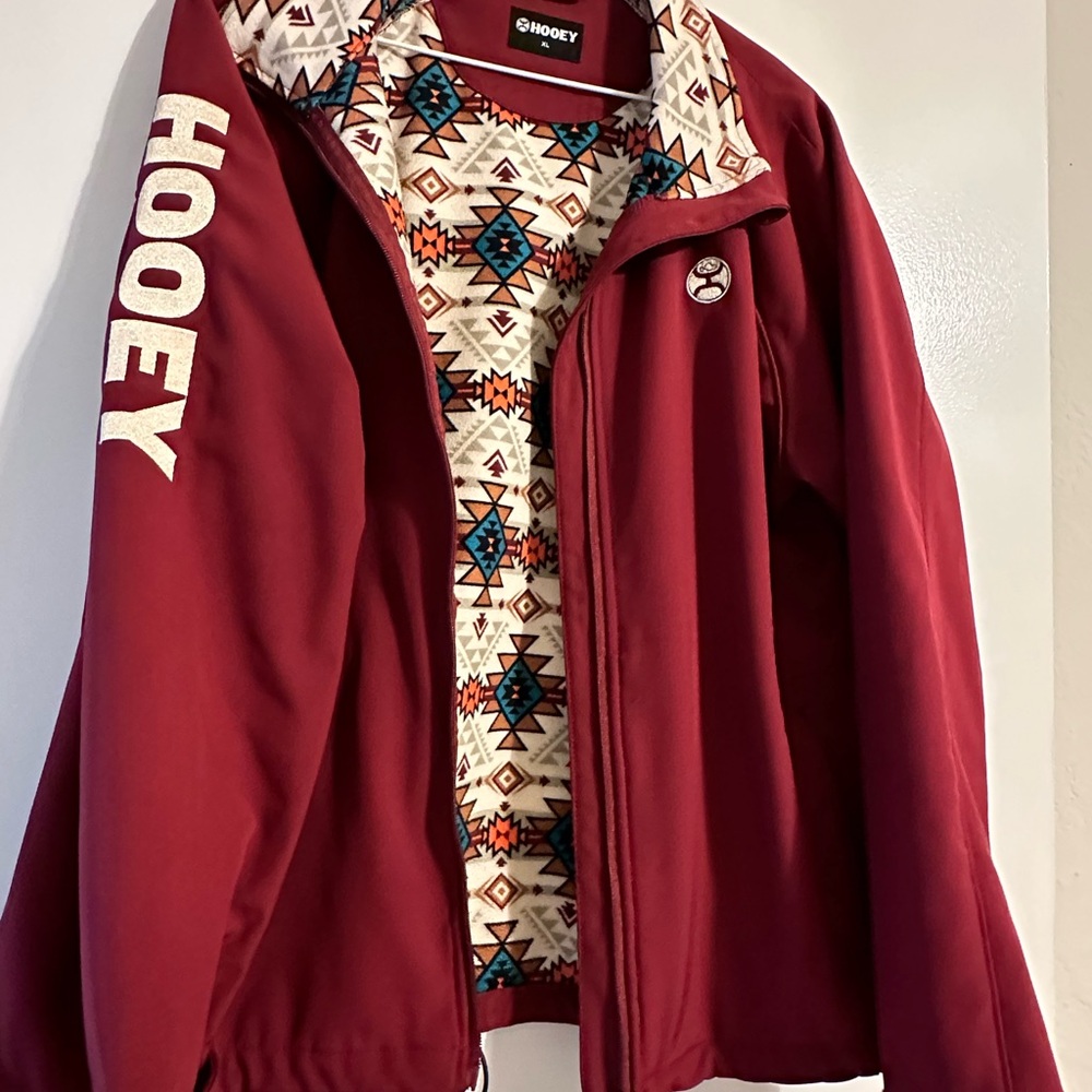 Hooey Burgundy Jacket with Tribal Design